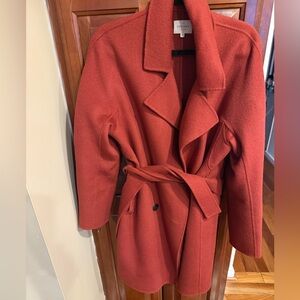 Sézane Red Wool Coat
